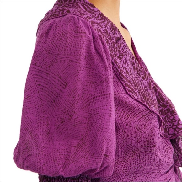 Free People Olivia Printed Wrap Top - Picture 10 of 11